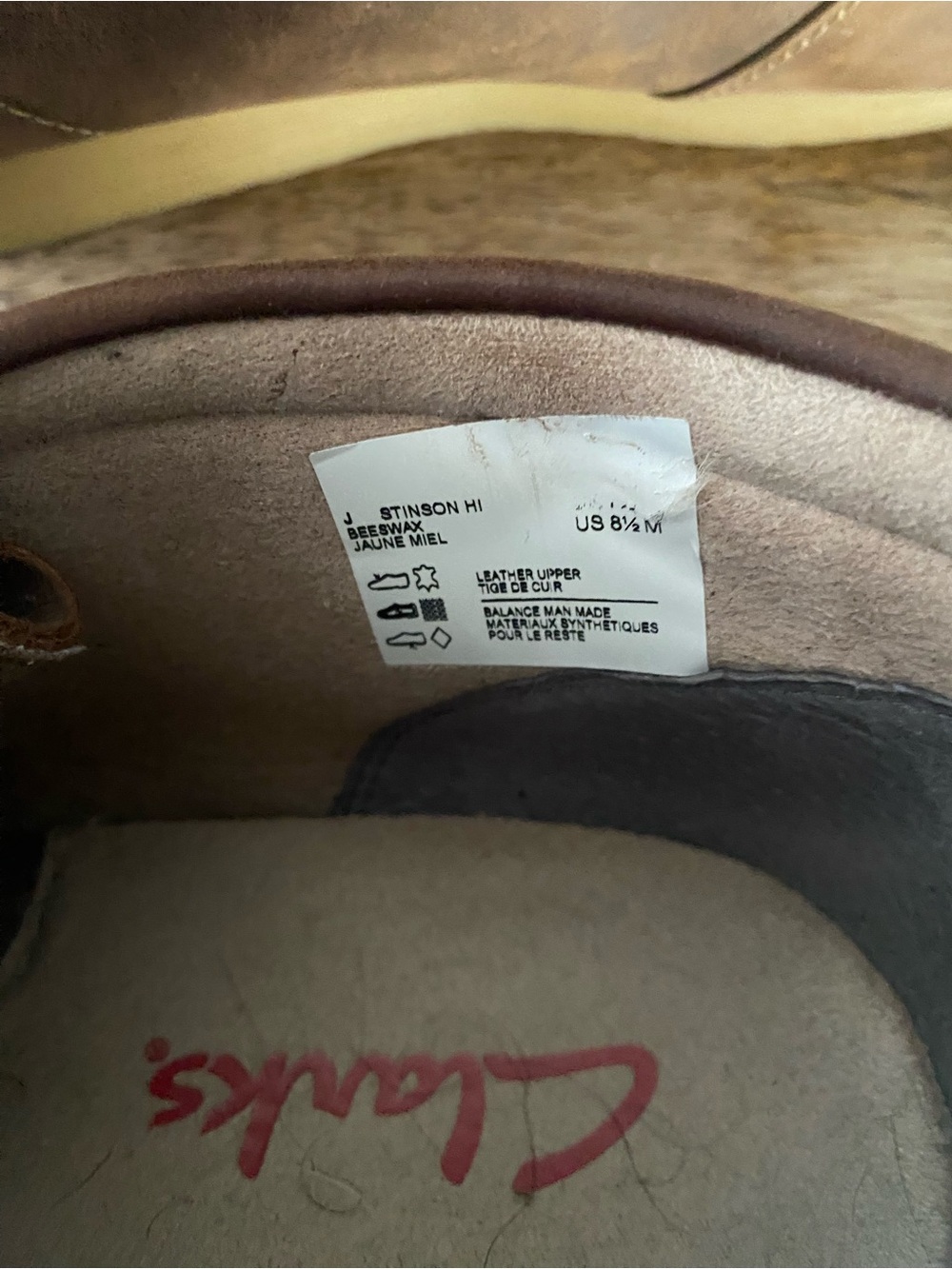 Clarks Stinson Hi Beeswax Leather Wallabee Chukka Boots Men’s 8.5M Crepe Sole - Picture 12 of 15